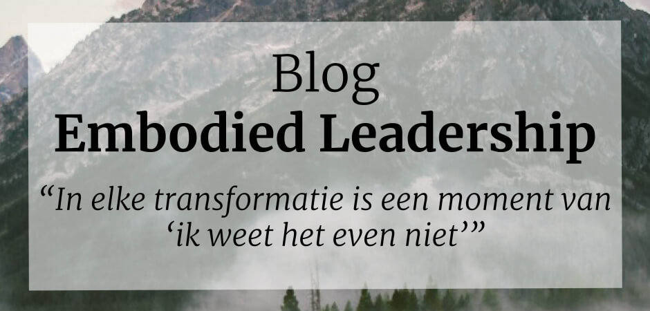 Organisaties ontwikkelen met Embodied Leadership Organisaties ontwikkelen met Embodied Leadership